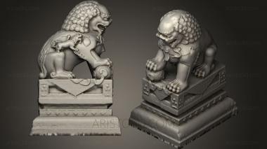 Figurines lions tigers sphinxes (STKL_0010) 3D model for CNC machine
